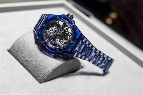 hublot sapphier|hublot tourbillon full blue.